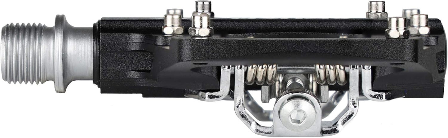 Multi-Use Shimano SPD Compatible Sealed Clipless Pedals for Mountain, Touring, Road, and Trekking Bikes - Dual Platform Design