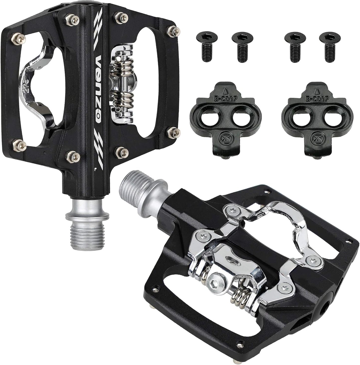 Multi-Use Shimano SPD Compatible Sealed Clipless Pedals for Mountain, Touring, Road, and Trekking Bikes - Dual Platform Design