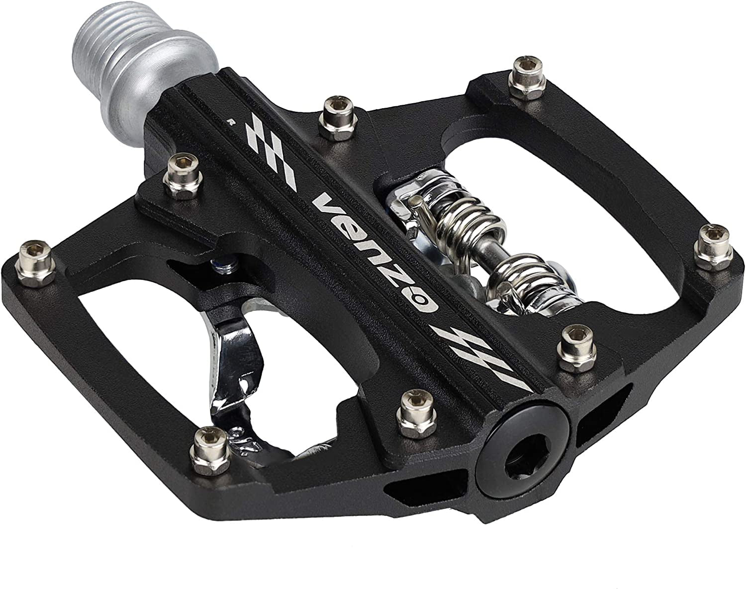 Multi-Use Shimano SPD Compatible Sealed Clipless Pedals for Mountain, Touring, Road, and Trekking Bikes - Dual Platform Design