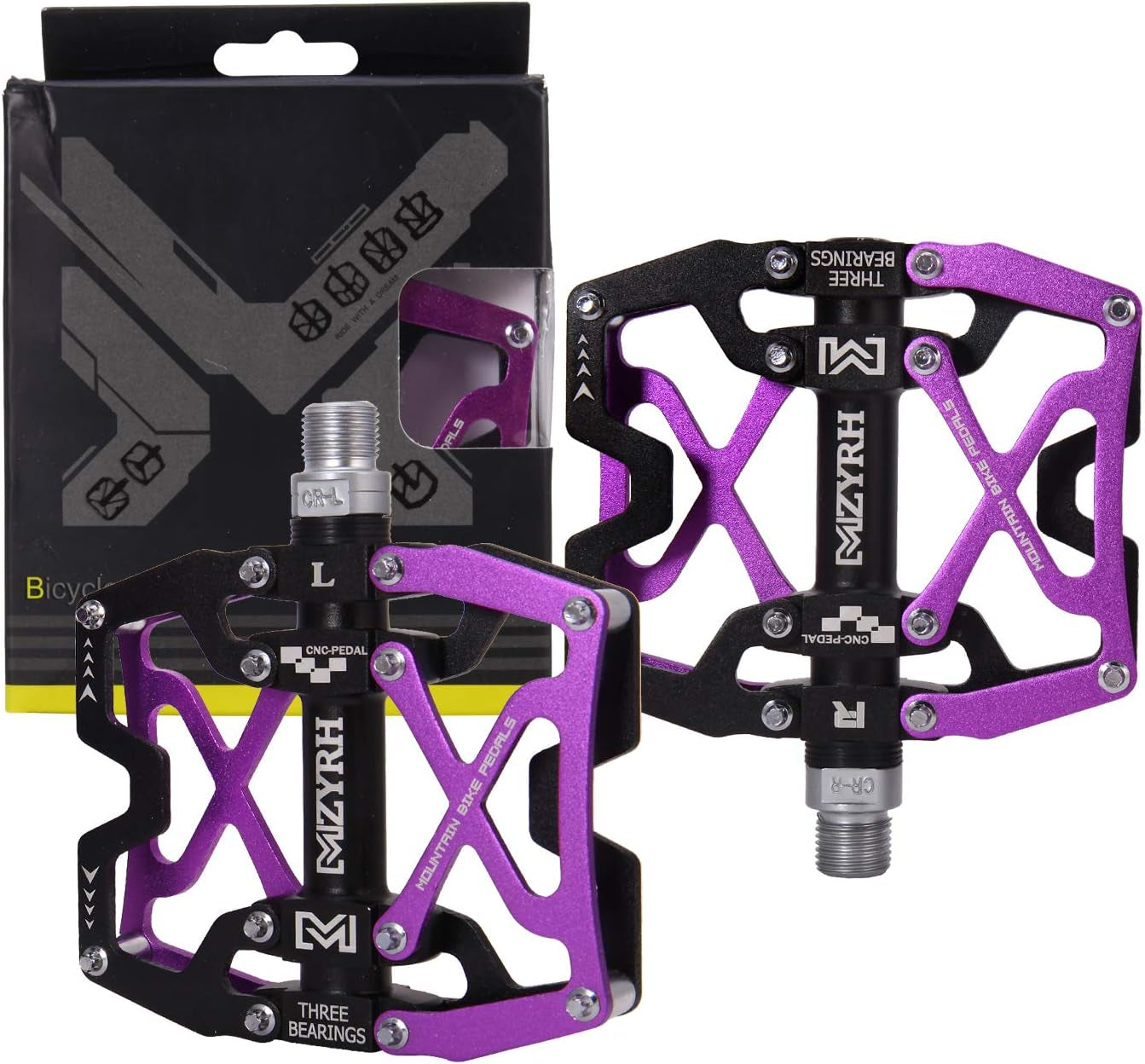 Ultra Durable Colorful CNC Machined 9/16" Mountain Bike Pedals with Sealed Bearings
