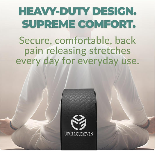Back Roller and Yoga Wheel for Pain Relief and Spine Decompression - Enhance Mobility, Flexibility, and Posture Alignment