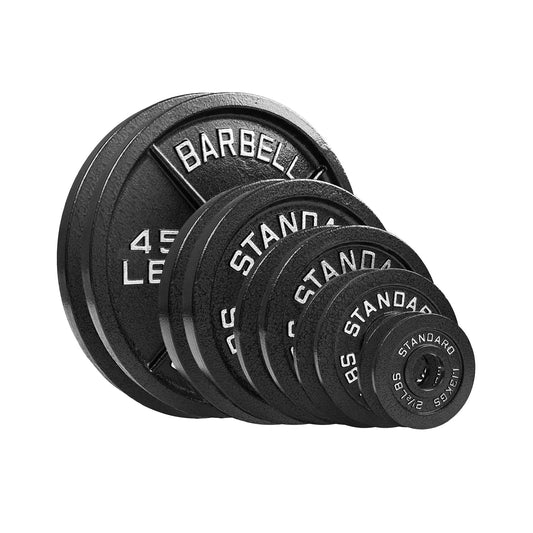 Elevate Your Strength Training with Our Premium Coated Steel Olympic Plate Set - 175 lbs Including Pairs of 2.5 lb, 5 lb, 10 lb, 25 lb, and 45 lb Weights for Ultimate Performance