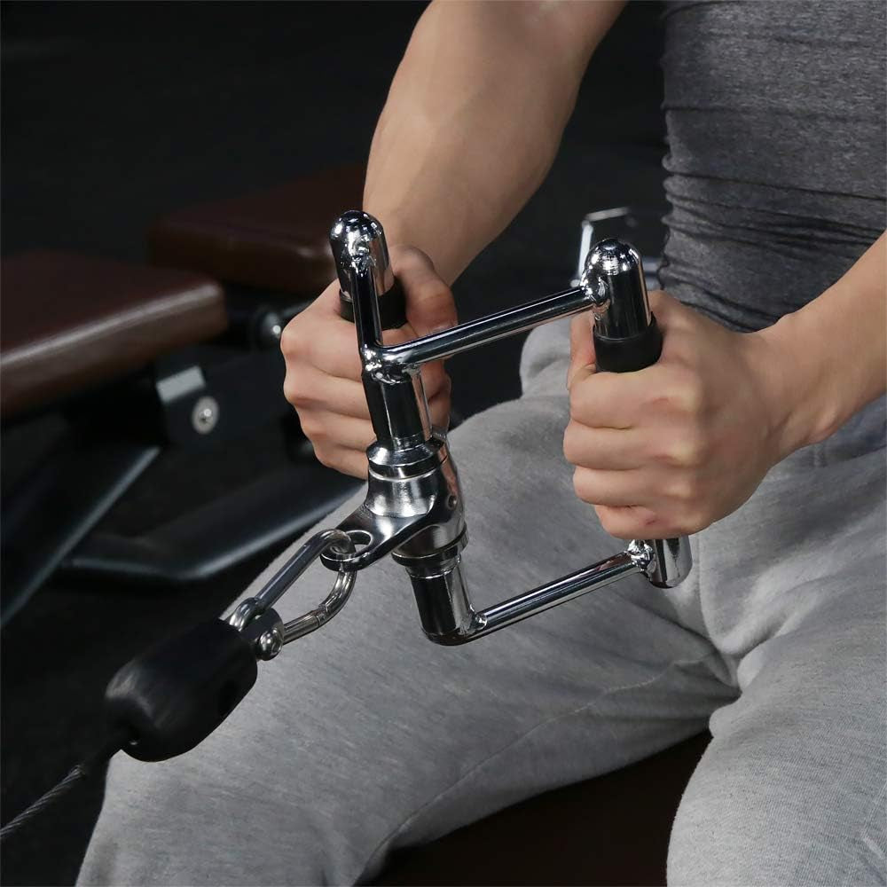 Double D Handle Cable Machine Attachments for Pulldown Exercises in Home Gyms