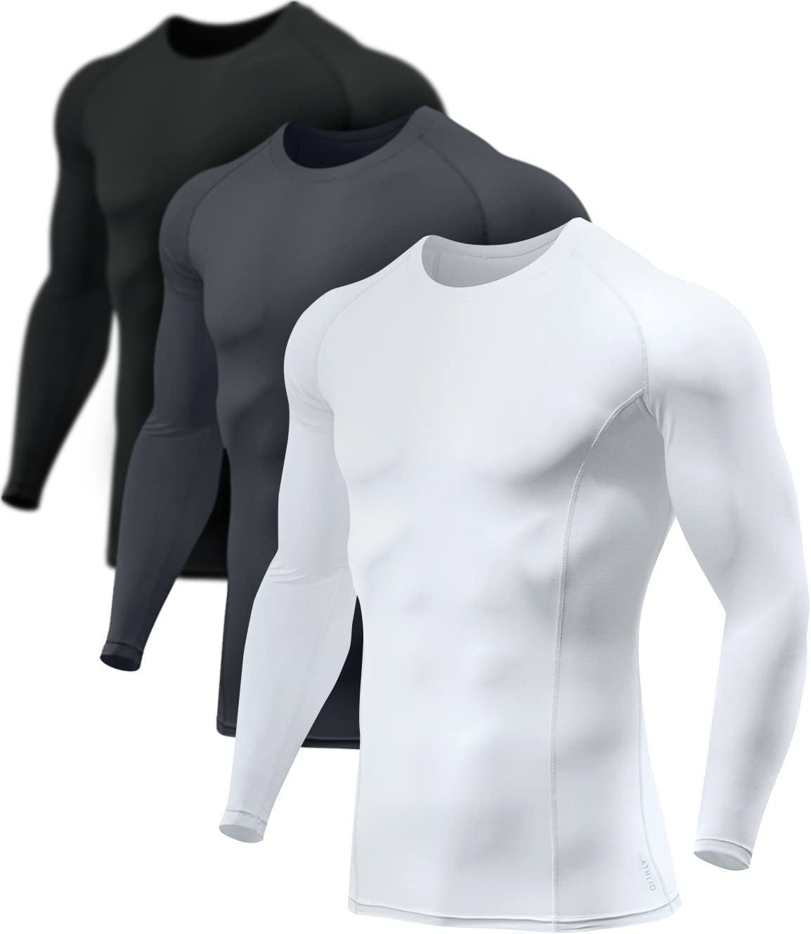 Unleash Your Potential with Our Men's UPF 50+ Long Sleeve Compression Shirts – Perfect for Water Sports and Athletic Workouts!