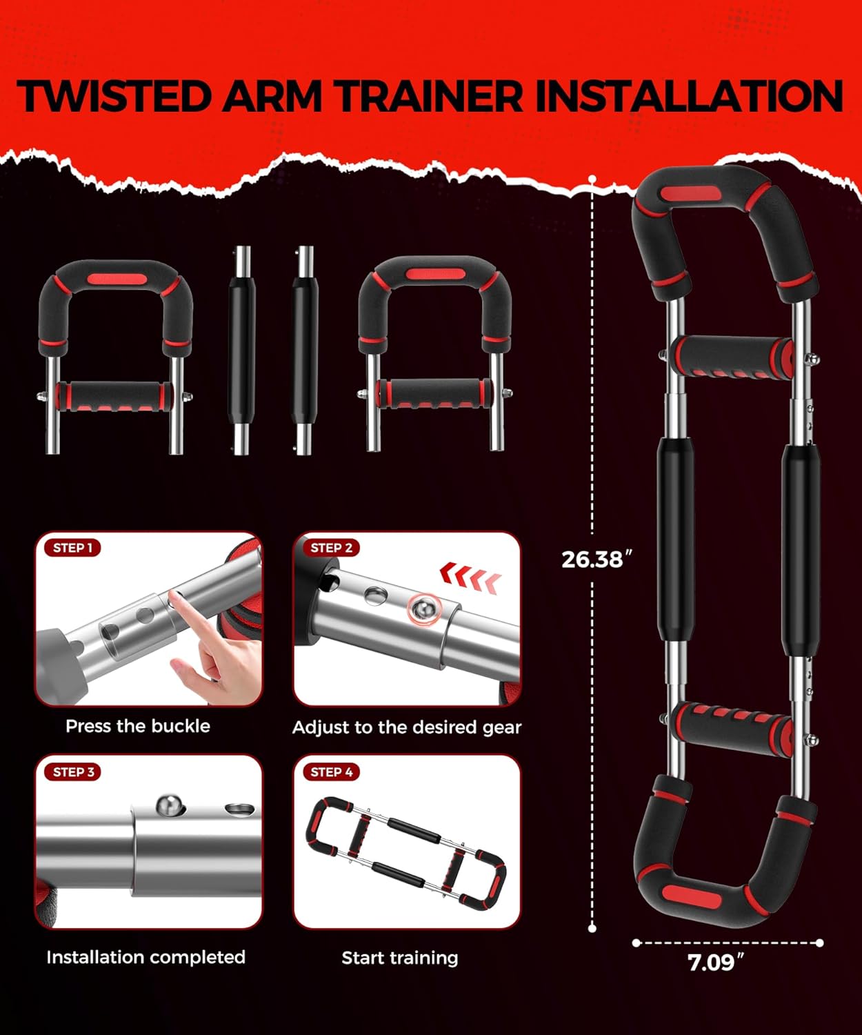 Elevate Your Workout with the Ultimate Twister Arm Trainer – Adjustable Resistance for Chest & Arm Training | Perfect for Men & Women | Ergonomic Design with Anti-Slip Handles & Portable Carry Bag!
