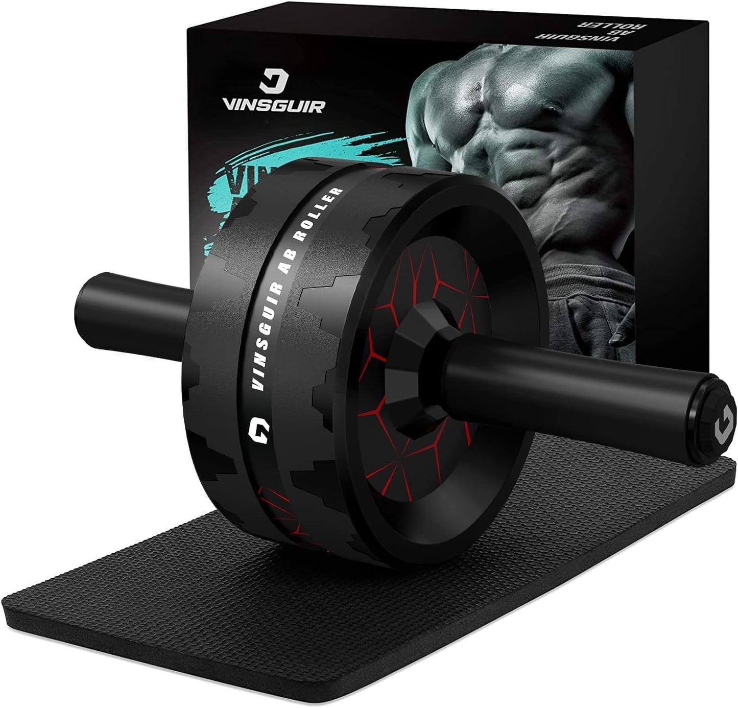 Ultimate Ab Roller Wheel for Full-Body Strength Training - Includes Knee Pad for Comfort and Stability