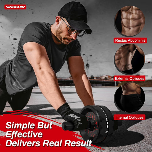 Ultimate Ab Roller Wheel for Full-Body Strength Training - Includes Knee Pad for Comfort and Stability