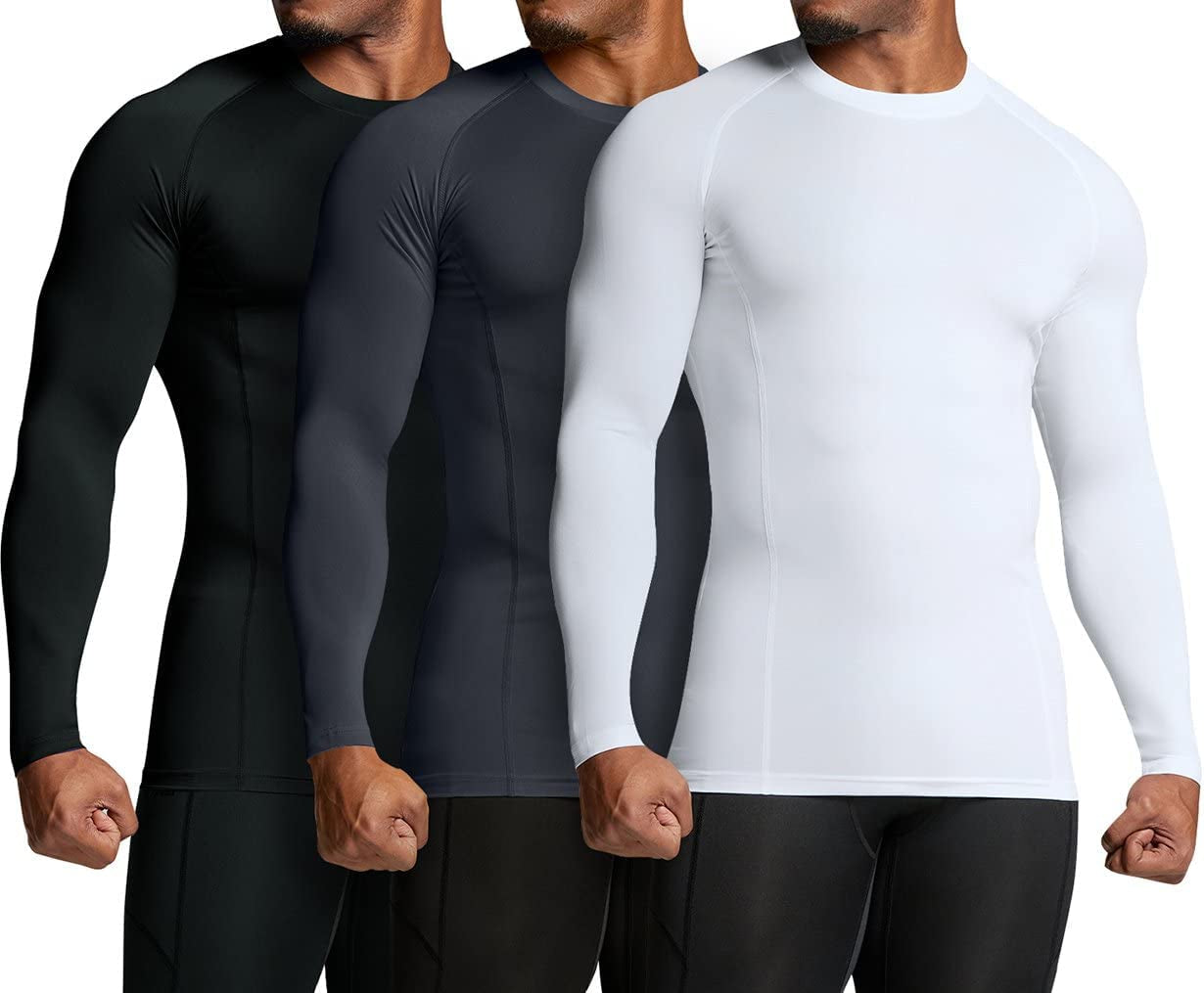 Unleash Your Potential with Our Men's UPF 50+ Long Sleeve Compression Shirts – Perfect for Water Sports and Athletic Workouts!