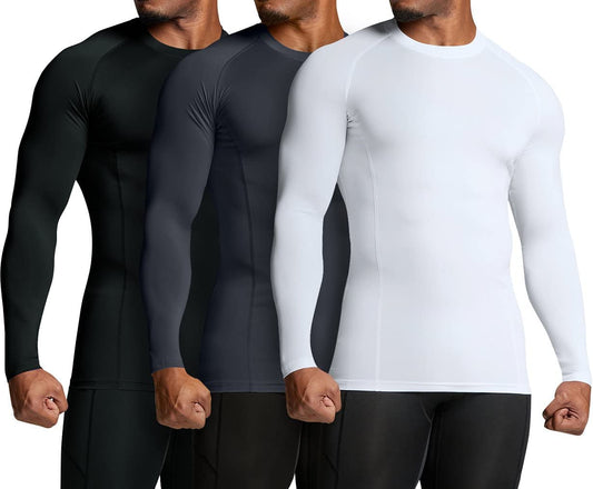 Unleash Your Potential with Our Men's UPF 50+ Long Sleeve Compression Shirts – Perfect for Water Sports and Athletic Workouts!
