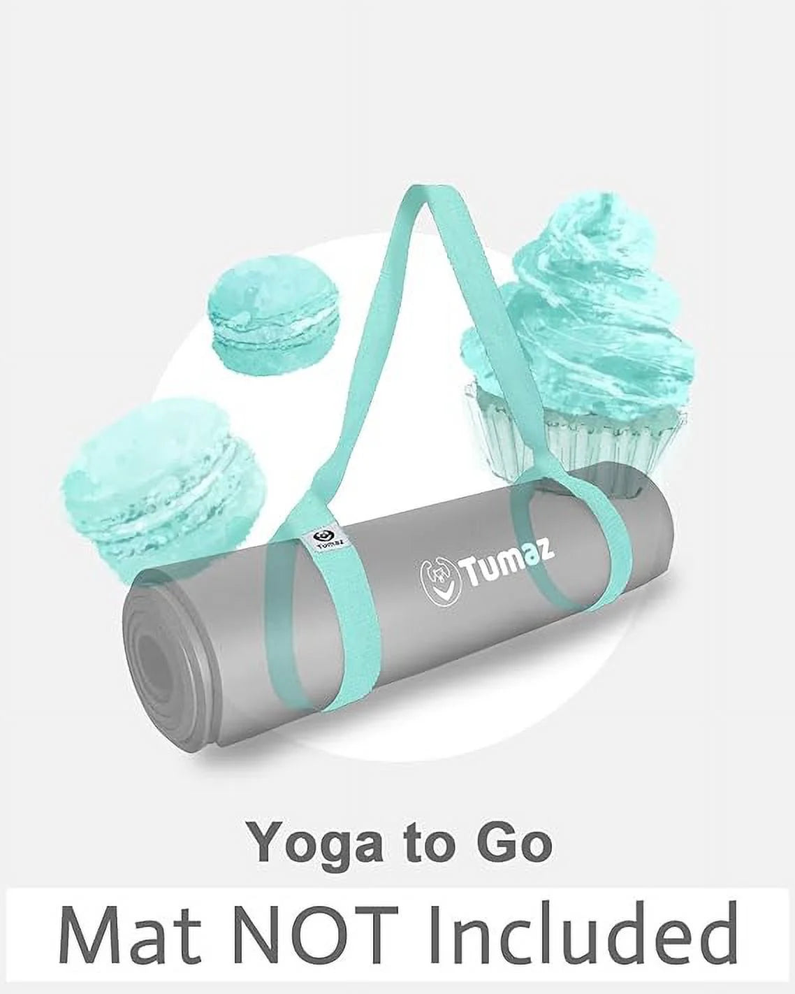 Versatile Adjustable Yoga Mat Carrier in Vibrant Turquoise - Enhance Your Practice with Comfort and Style (Mat Not Included)