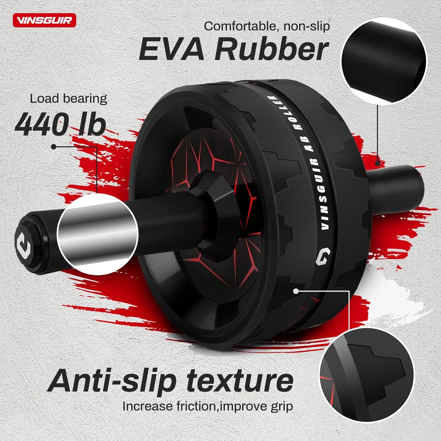 Ultimate Ab Roller Wheel for Full-Body Strength Training - Includes Knee Pad for Comfort and Stability