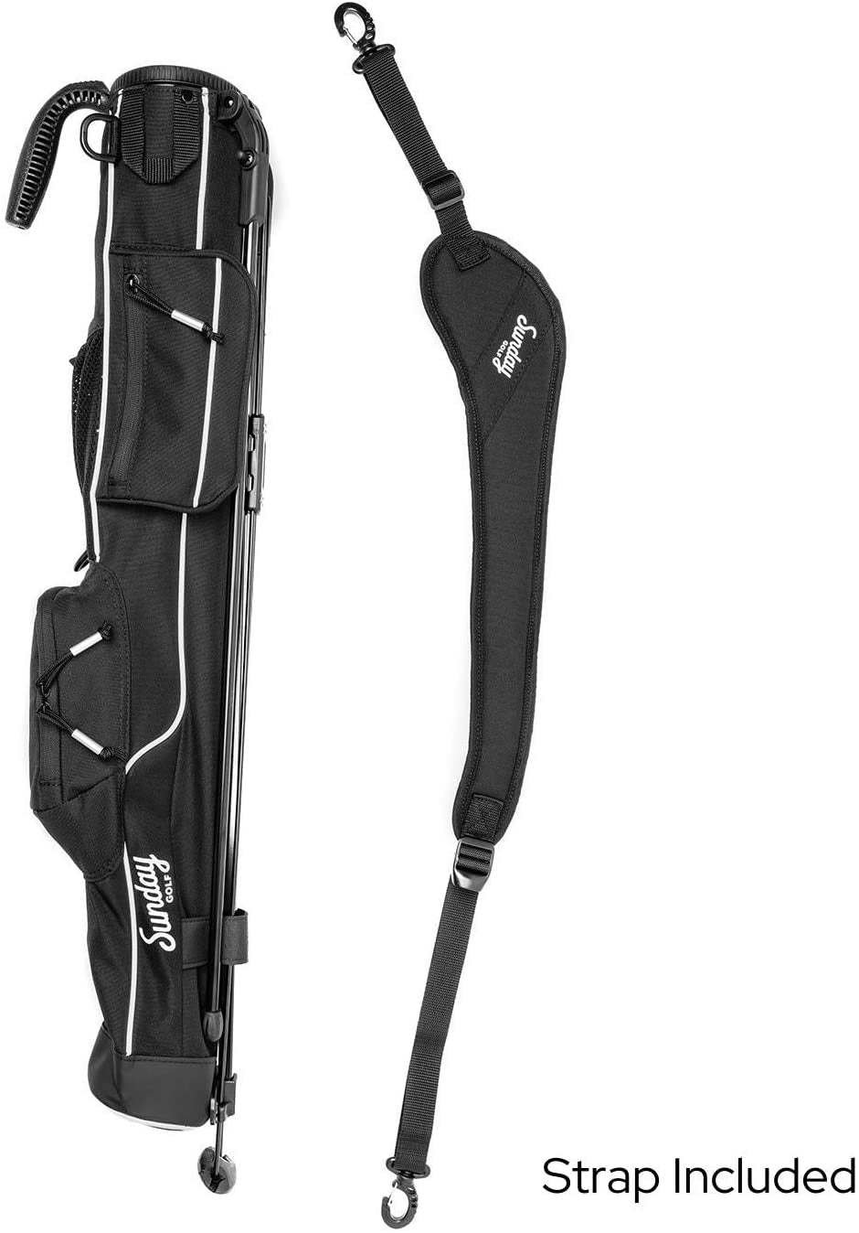 Lightweight Pitch and Putt Golf Stand Bag with Strap – Durable and Portable Design for Driving Range, Par 3, and Executive Courses – 31.5 Inches Tall