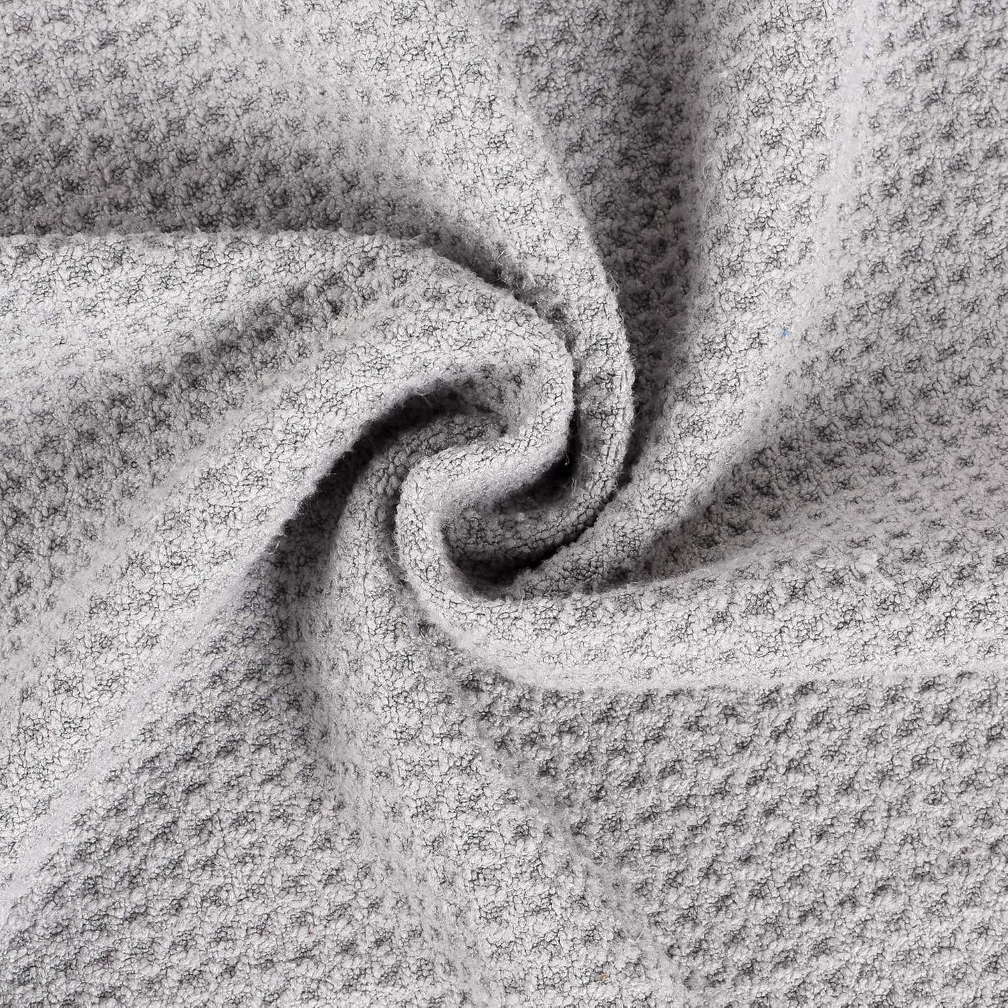 Microfiber Golf Towel - 16" x 24", Waffle Pattern with Carabiner Clip, Highly Absorbent Tri-Fold Design, Ideal Golf Bag Accessory for Men and Women, Gray