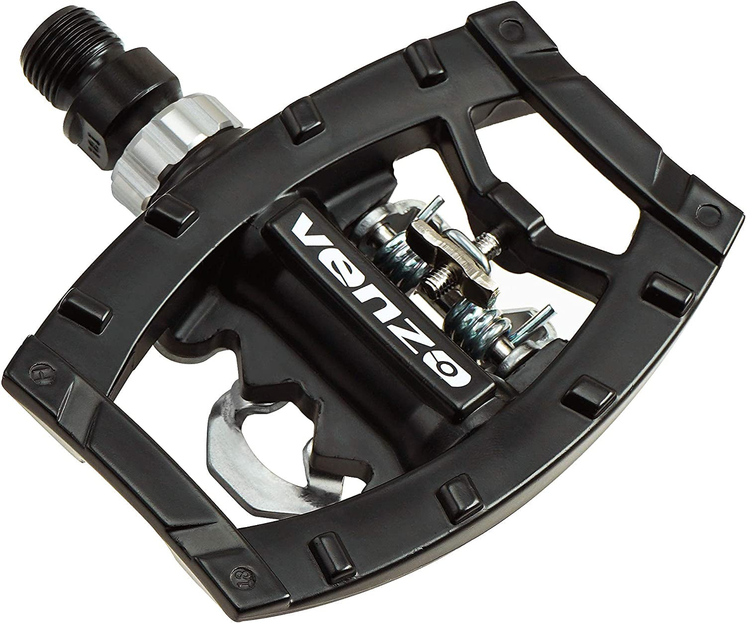 Dual Function Multi-Use Platform Pedals Compatible with Shimano SPD for Mountain and Touring Bikes
