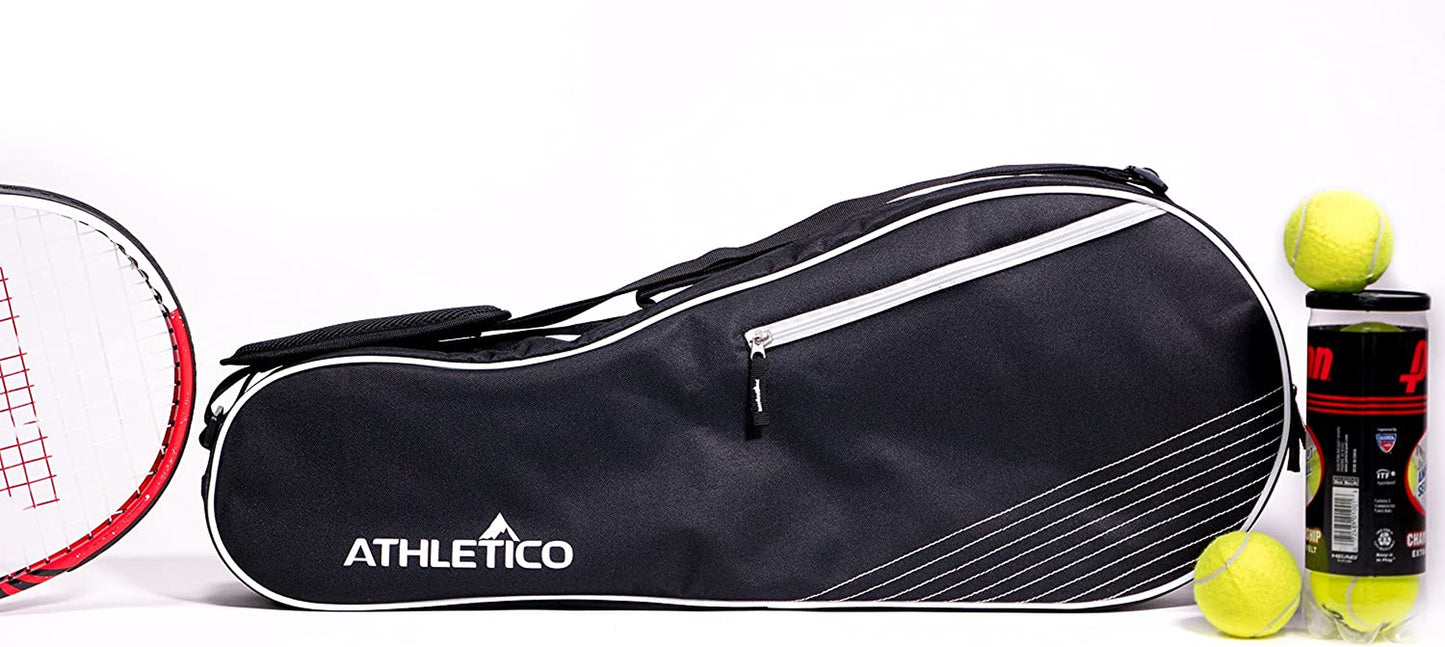 Professional Lightweight Padded Tennis Bag for 3 Rackets - Unisex Design for All Skill Levels and Ages