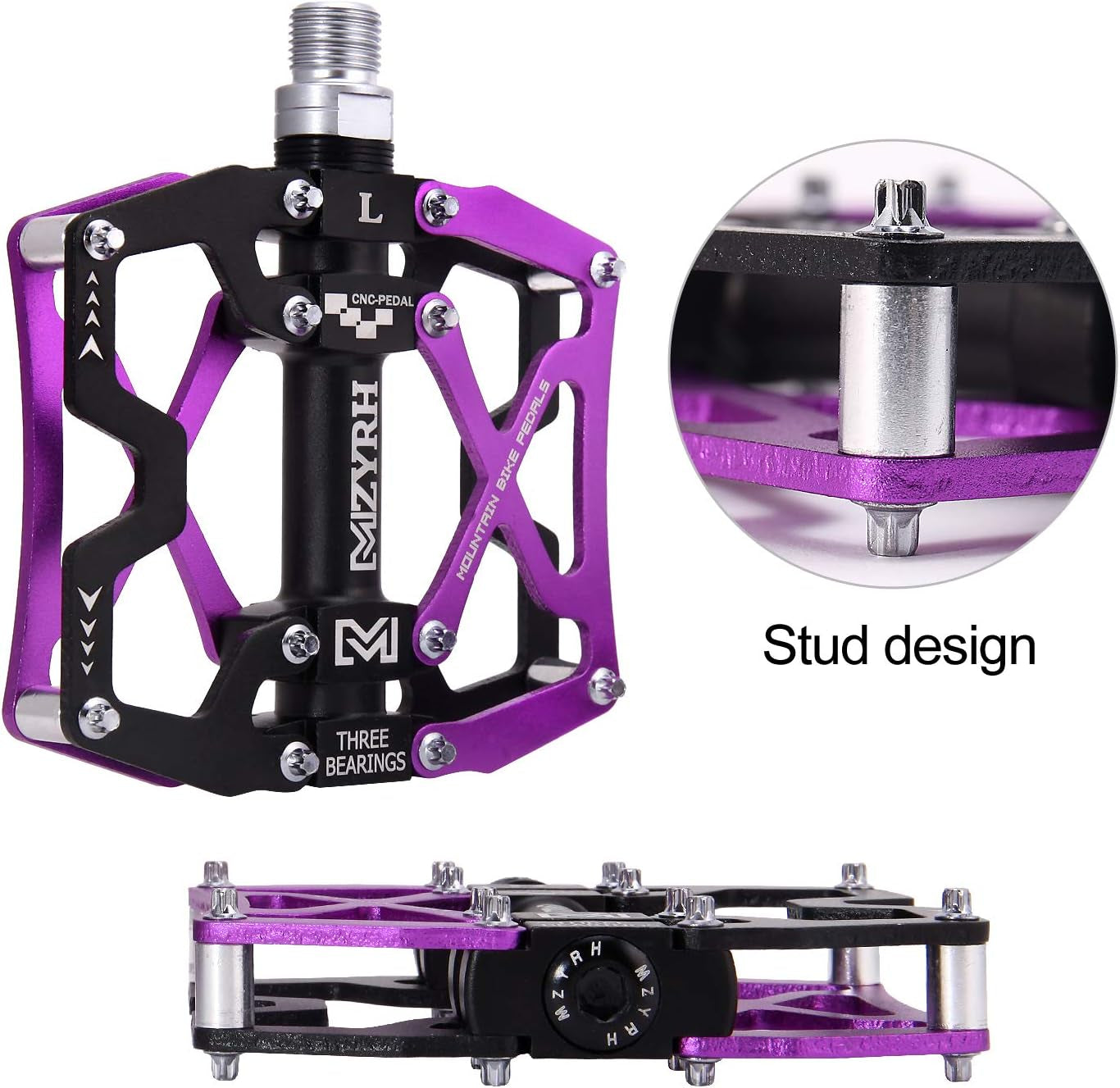 Ultra Durable Colorful CNC Machined 9/16" Mountain Bike Pedals with Sealed Bearings