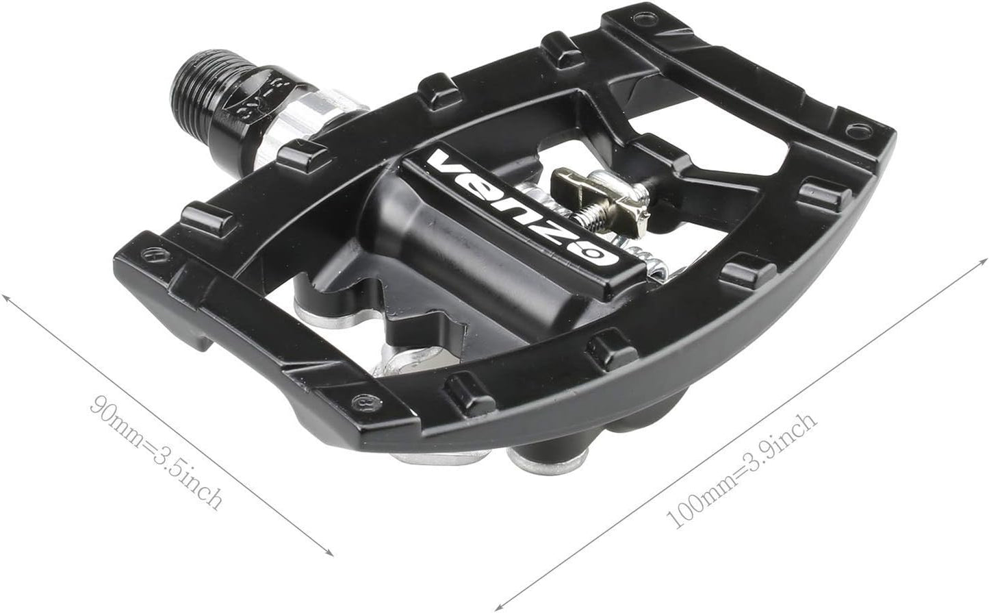 Dual Function Multi-Use Platform Pedals Compatible with Shimano SPD for Mountain and Touring Bikes