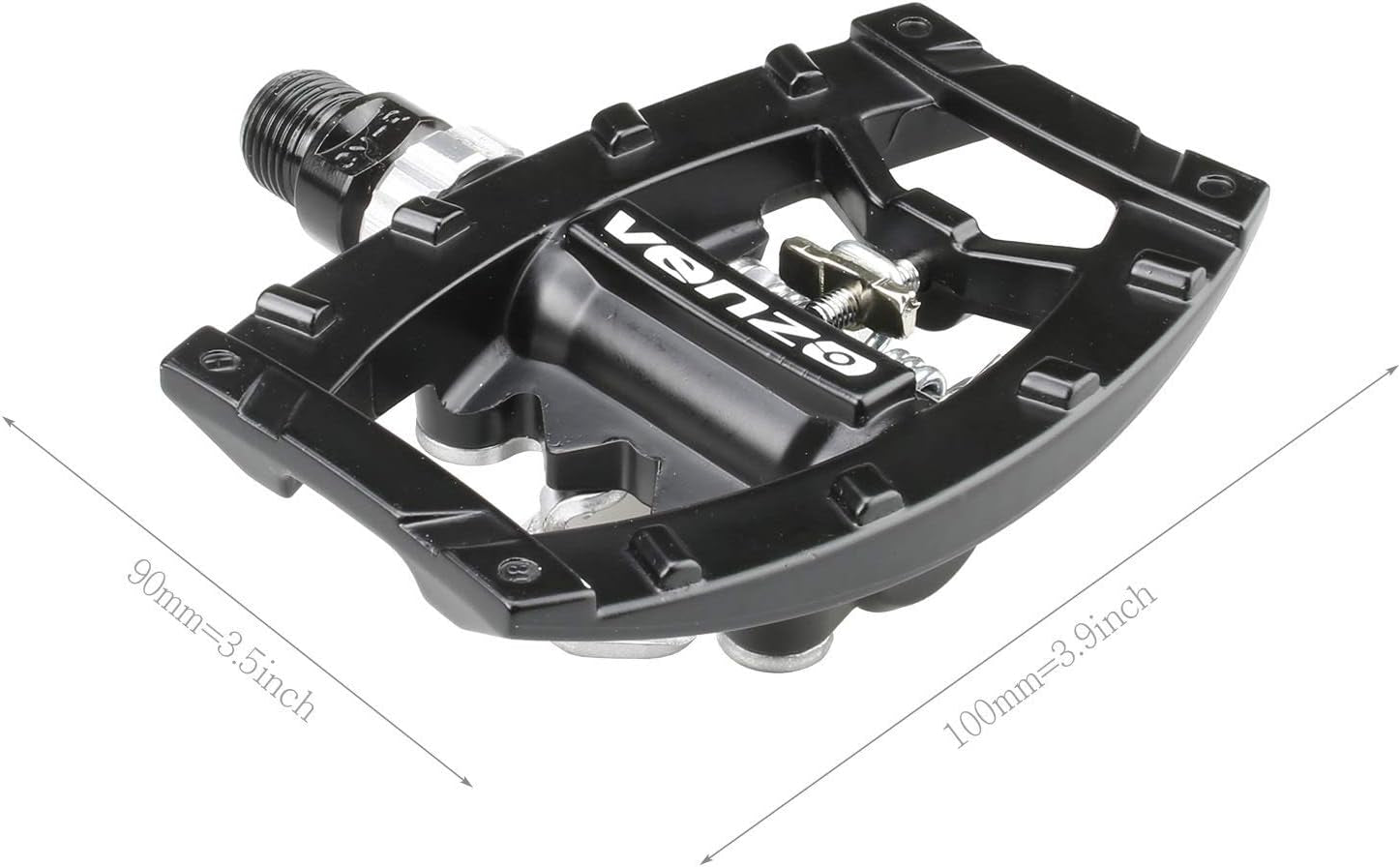 Dual Function Multi-Use Platform Pedals Compatible with Shimano SPD for Mountain and Touring Bikes